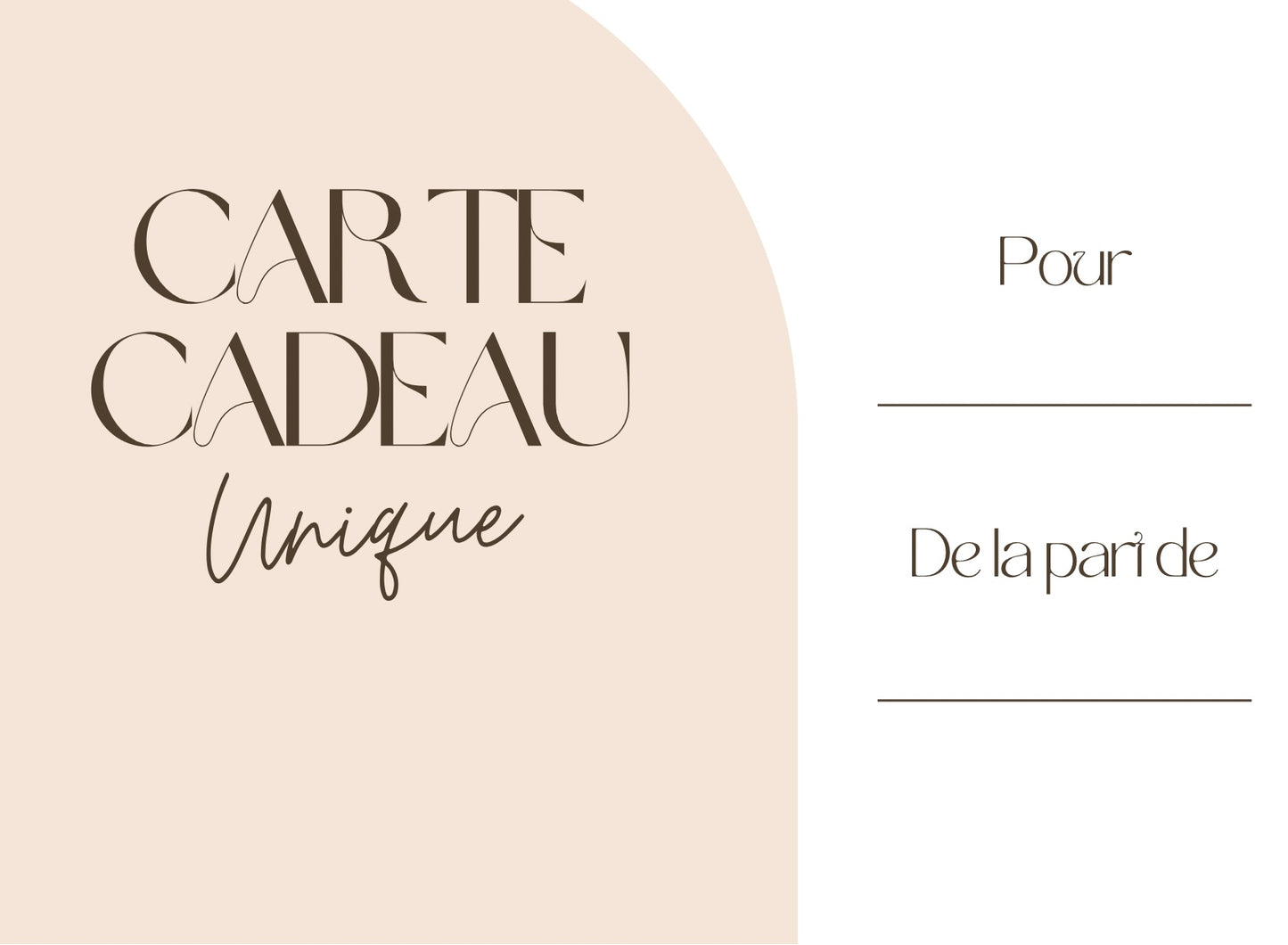 Carte cadeau Just for Elle