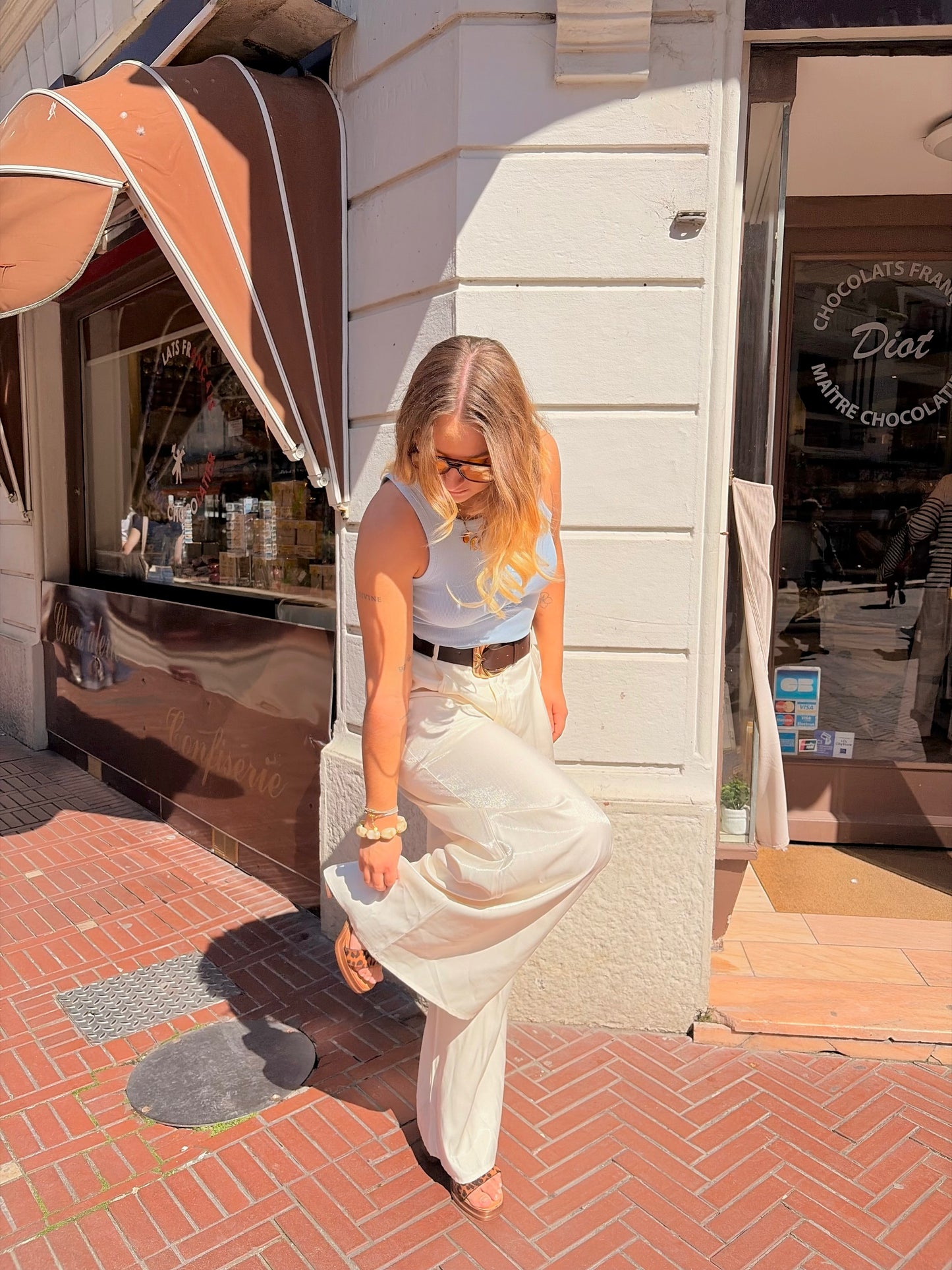 Pantalon Solène blanc