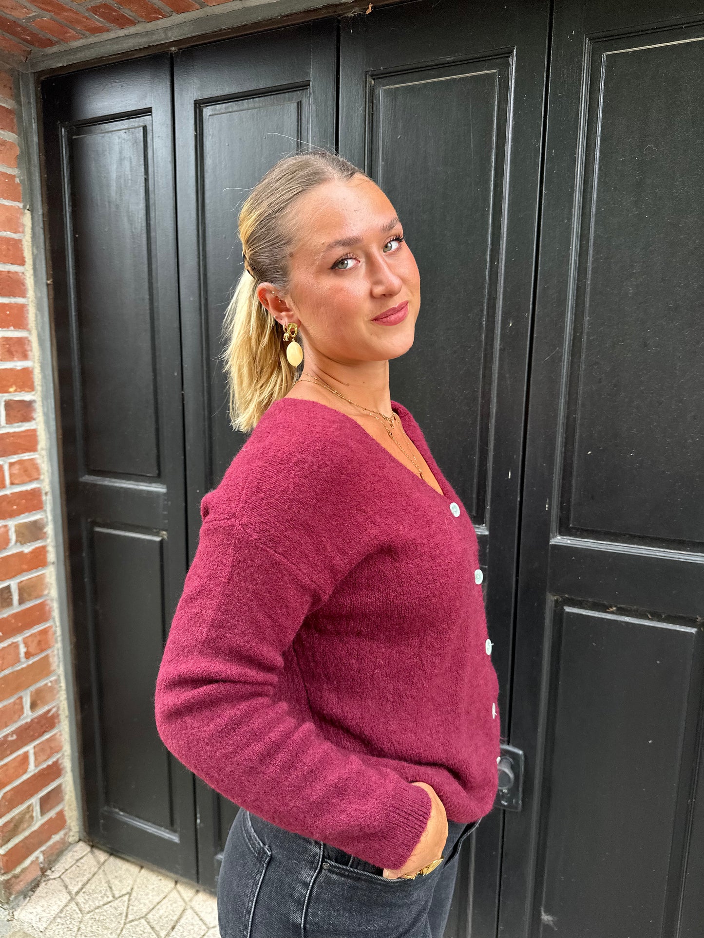 Cardigan bordeaux
