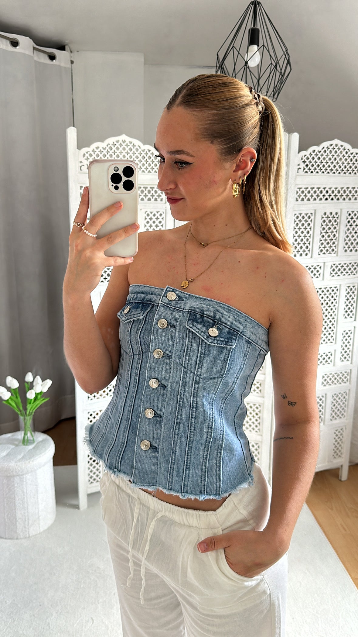 Bustier en jean