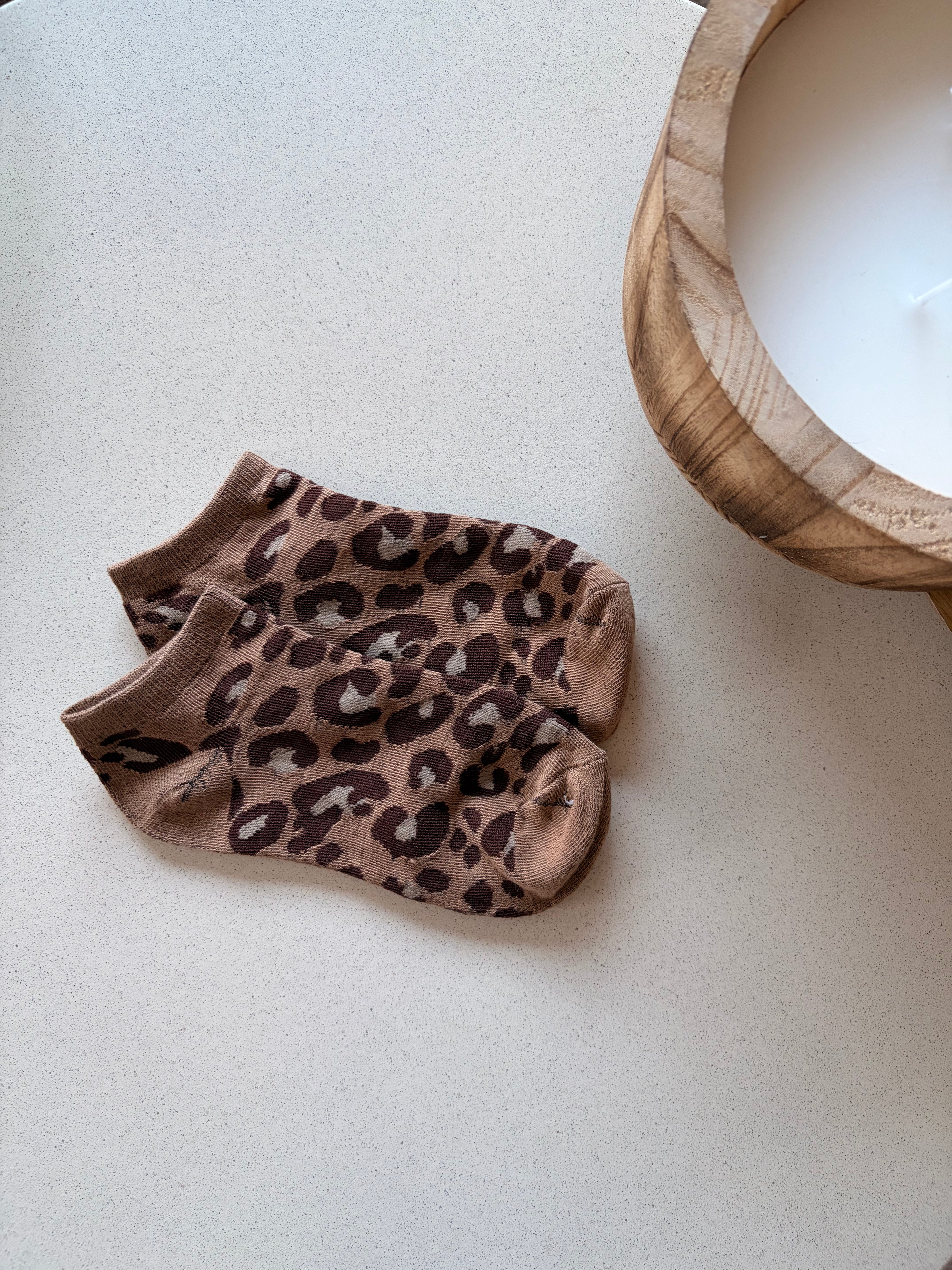 Chaussettes Léopard marron