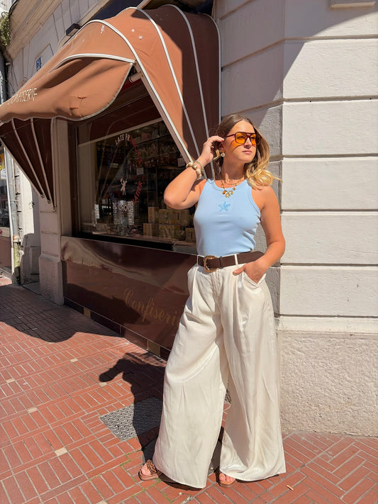 Pantalon Solène blanc