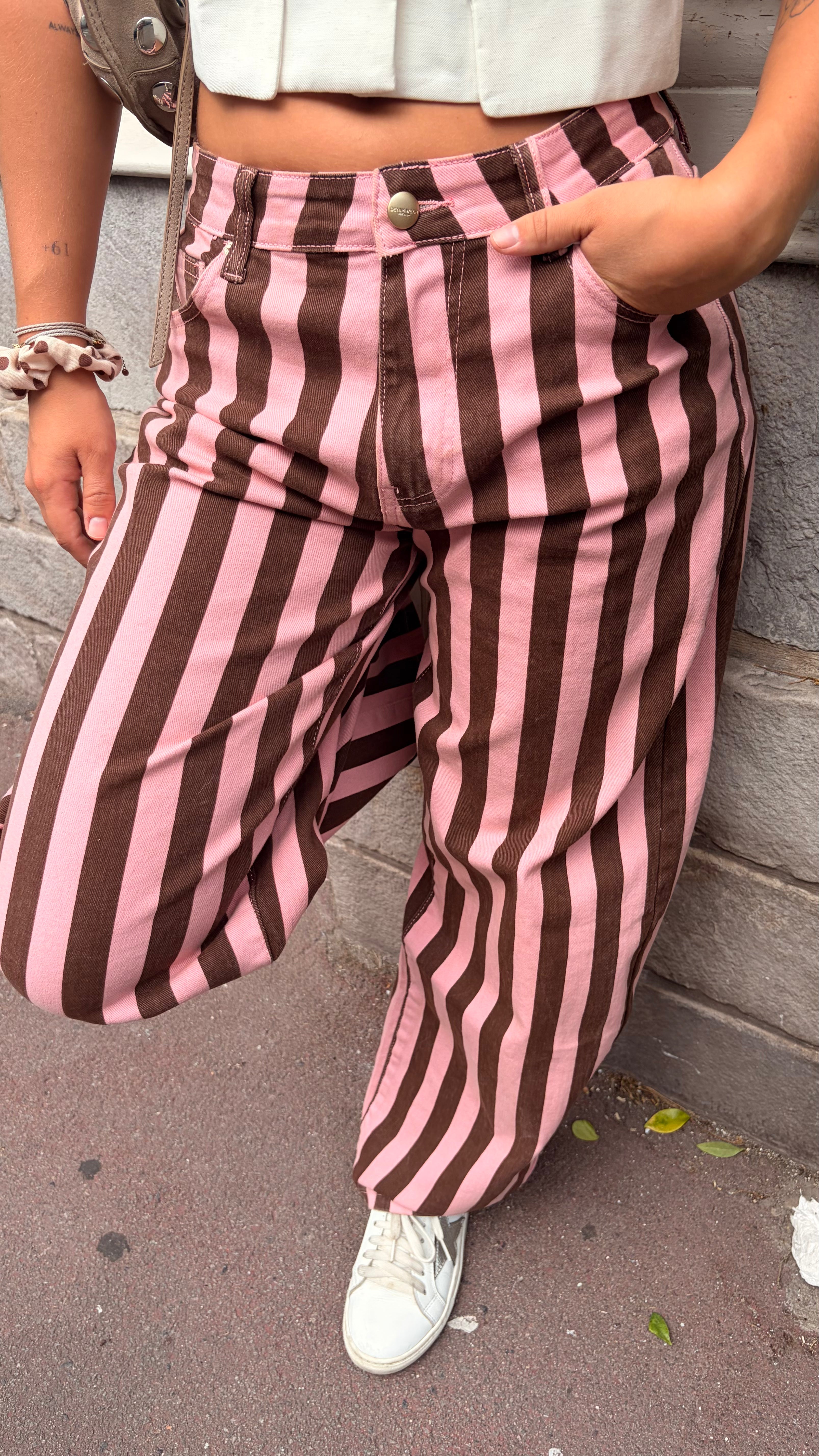 Pantalon à rayures