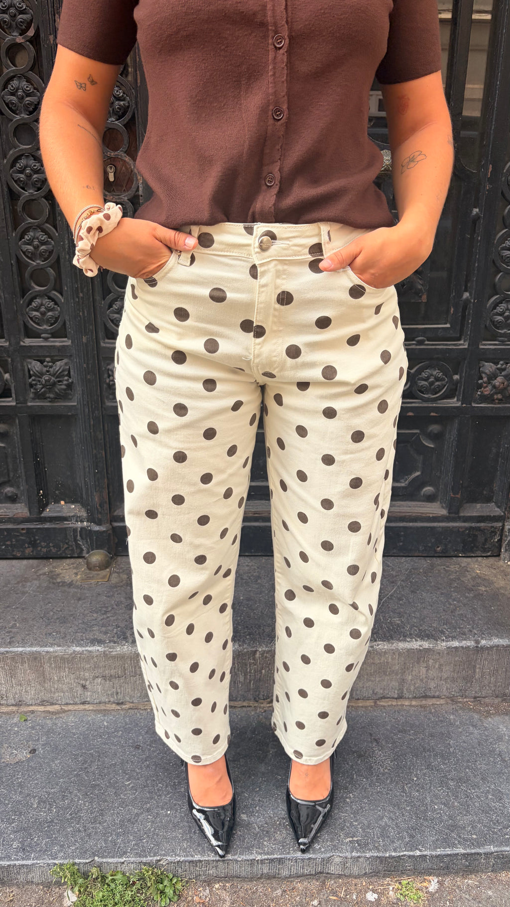 Pantalon à pois