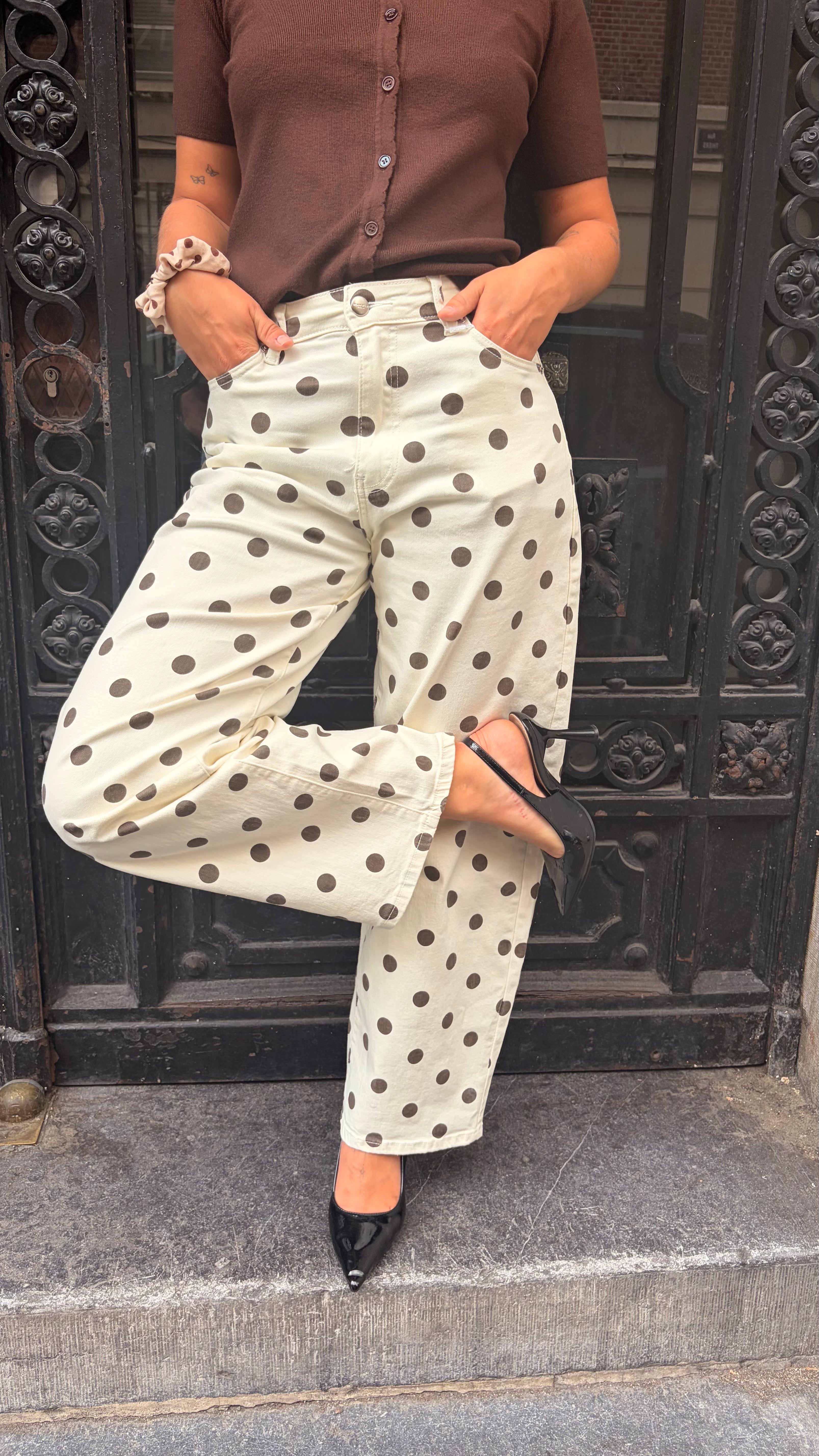 Pantalon à pois