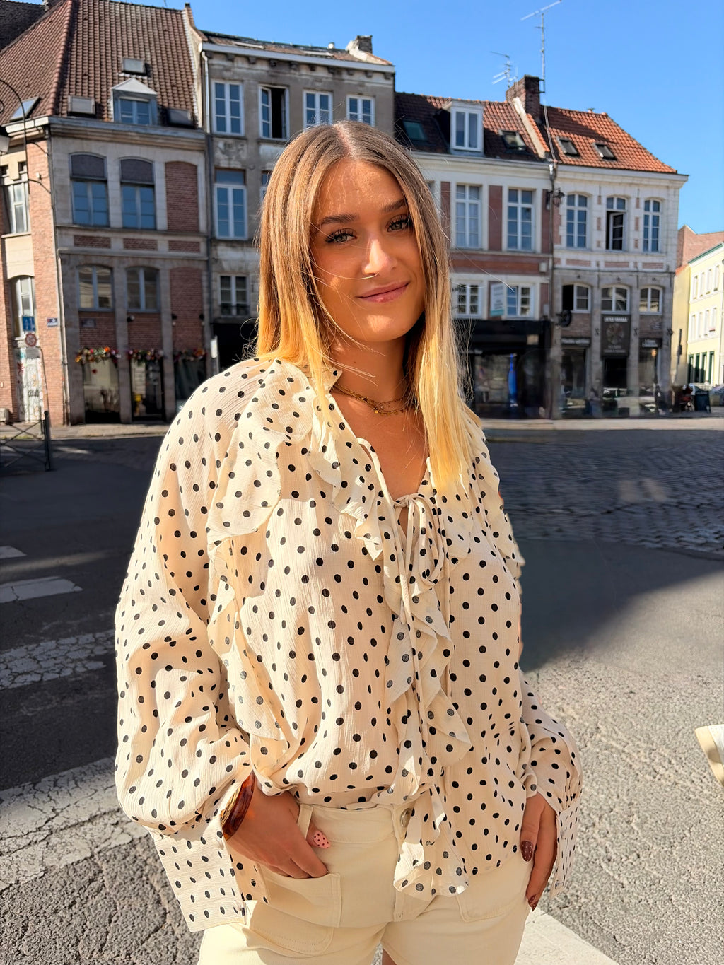 Blouse à pois