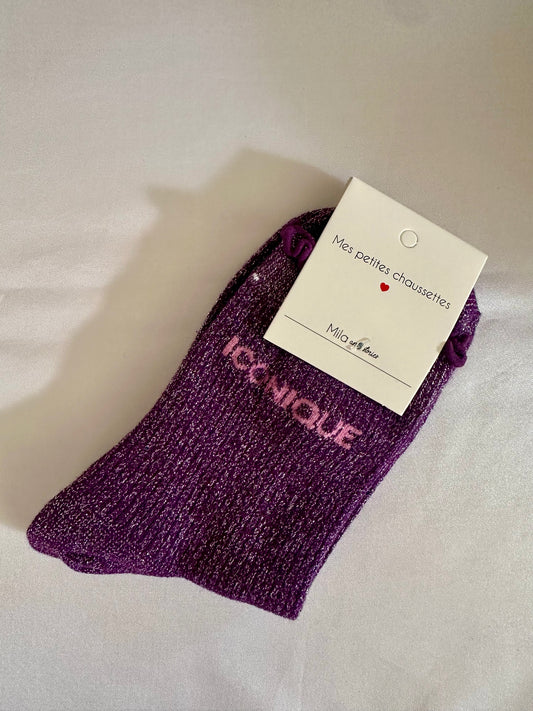Chaussettes Iconique violette