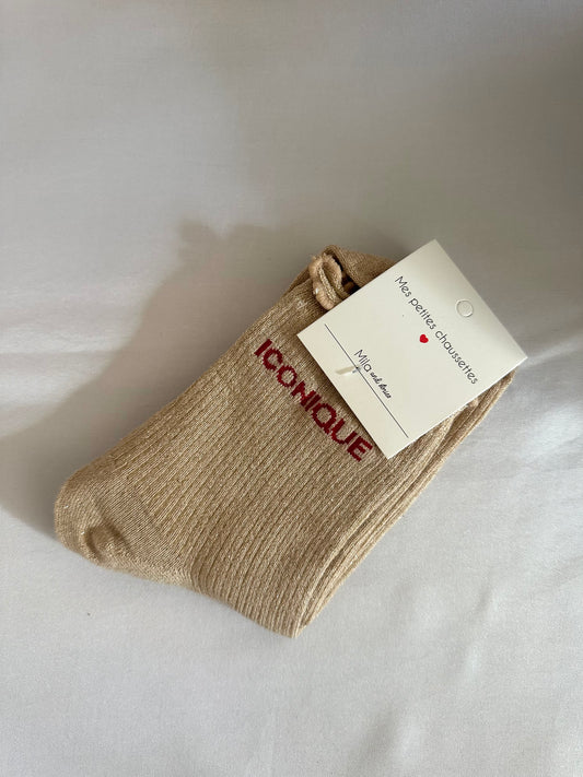Chaussettes Iconique doré