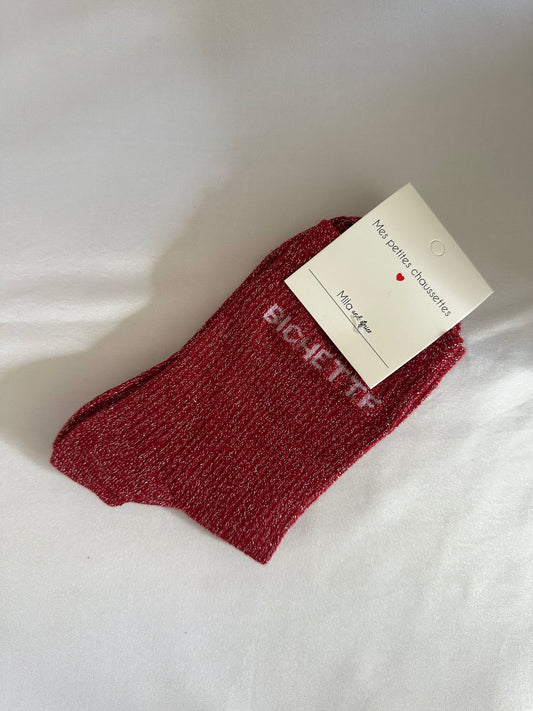 Chaussettes Bichette rouge