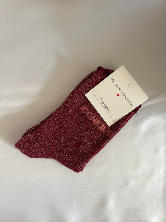 Chaussettes Iconique bordeaux