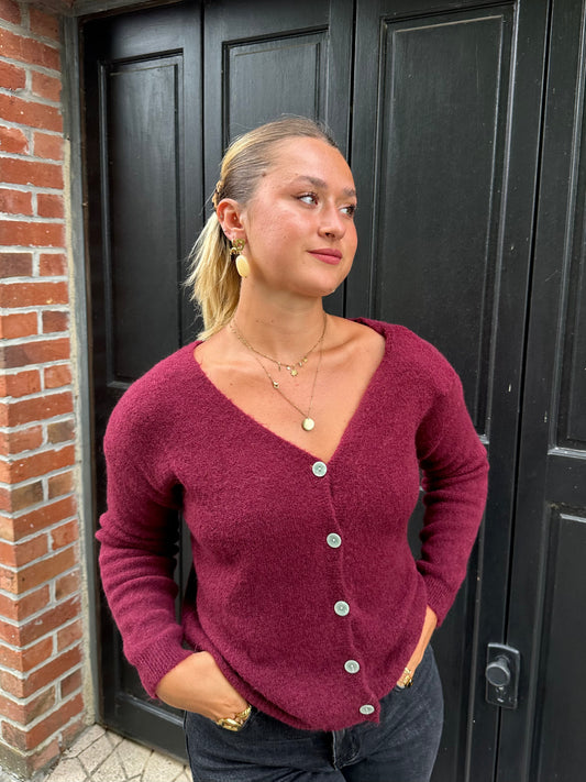 Cardigan bordeaux