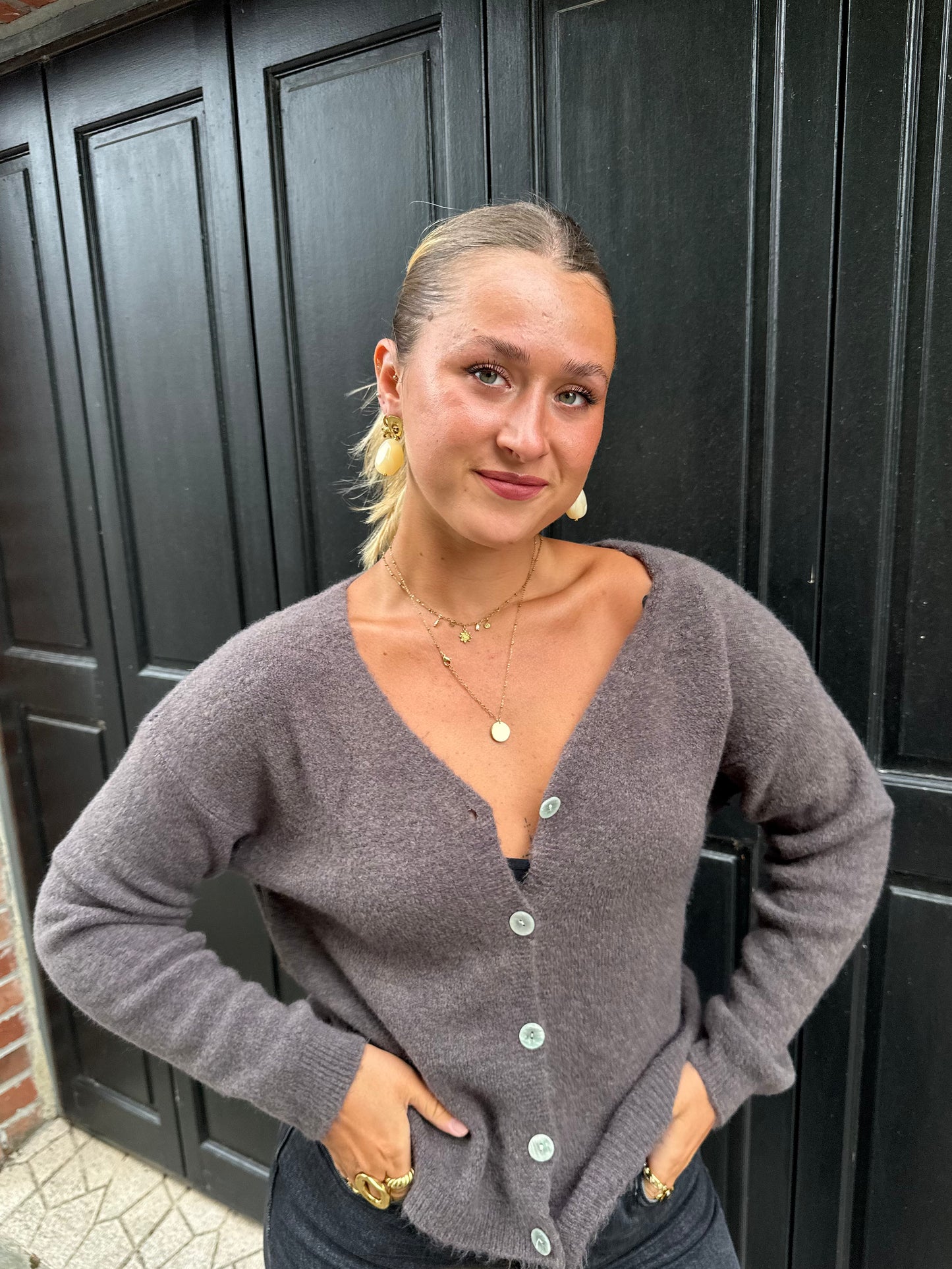 Cardigan gris