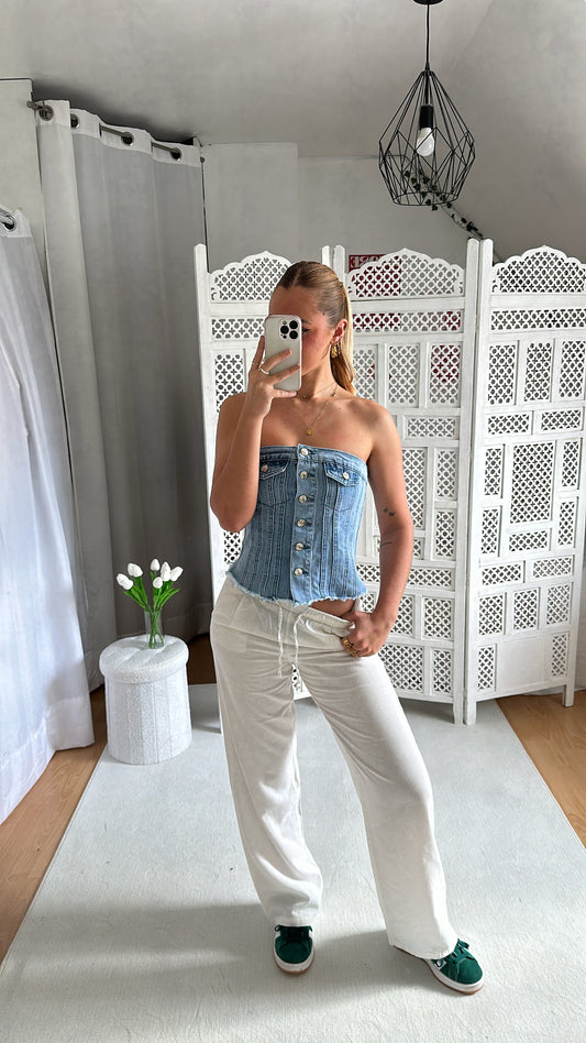 Bustier en jean
